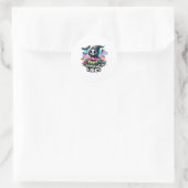 Ghost Summerween Vibes Watermelon Pumpkin Summer V Runder Aufkleber (Tasche)