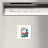 Ghost Surfing Surfbrett Magnet (In Situ (Geschirrspüler))