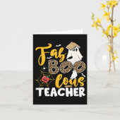 Ghost Teacher Fabulous Teaching School Halloween T Karte (Gelbe Blume)