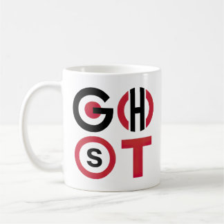Ghost-Text Kaffeetasse