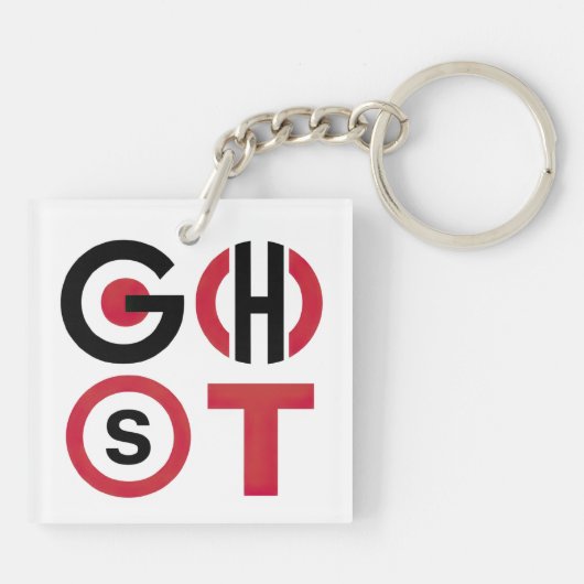 Ghost-Text Schlüsselanhänger (Rückseite)