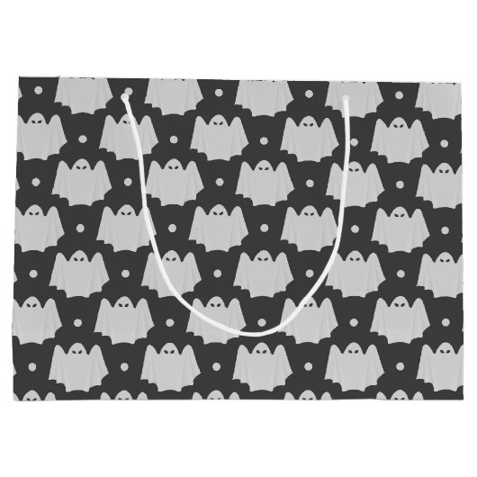 Ghost-Themed Halloween Große Geschenktüte (Rückseite)
