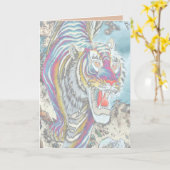 Ghost Tiger Blank Vollfarbkarte Vertikal Karte (Gelbe Blume)