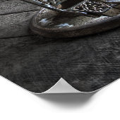 Ghost Town Barber Chair - Bannack Montana Poster (Ecke)