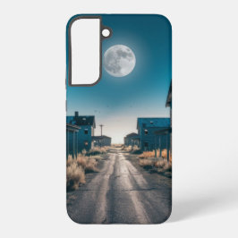 Ghost Town Full Moon Phone Case - Western Design Samsung Galaxy Hülle