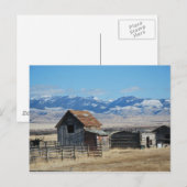 Ghost Town Mountain Scene Snow Postkarte (Vorne/Hinten)