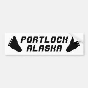 Ghost Town Portlock Alaska AK Bigfoot sasquatch Autoaufkleber