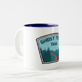 Ghost Town Trail Pennsylvania Zweifarbige Tasse (Vorderseite Links)