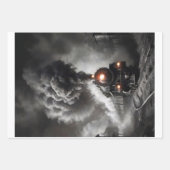 Ghost train from 1900, desert station - Decoupage  Geschenkpapier Set (Vorderseite)