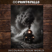 Ghost train from 1900, desert station - Decoupage  Geschenkpapier Set