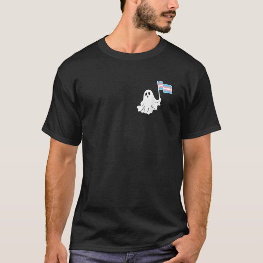 Ghost Transgender Halloween Transgender Pride Hall T-Shirt (Vorderseite)