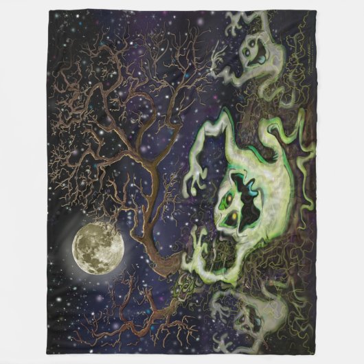 Ghost Tree Fleece Blanket (Vorderseite)
