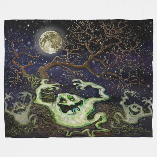 Ghost Tree Fleece Blanket (Vorderseite (Horizontal))