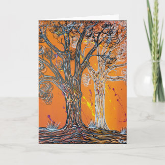 Ghost Trees Greeting Karte