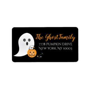 Ghost Trick oder Behandlung Halloween Candy Pumpki Adressaufkleber