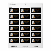 Ghost Trick oder Behandlung Halloween Candy Pumpki Adressaufkleber (Vorne)