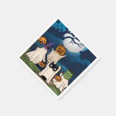Ghost Trick-oder-Treaters Cocktail Napkins Serviette (Ecke)