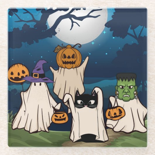 Ghost Trick oder Treaters Glass Untersetzer (Vorderseite)