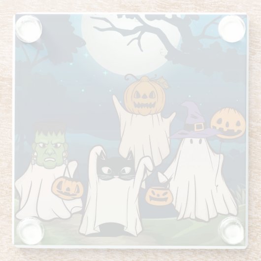 Ghost Trick oder Treaters Glass Untersetzer (Rückseite)