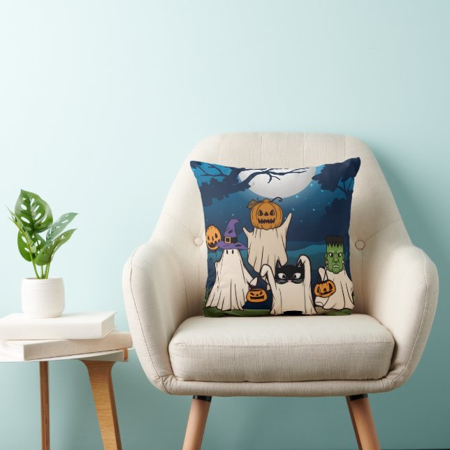 Ghost Trick oder Treaters Throw Kissen (Stuhl )