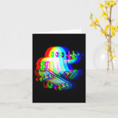 Ghost Trippy Vaporwave Halloween Techno Rave Edm M Karte (Gelbe Blume)