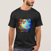 Ghost Trippy Vaporwave Halloween Techno Rave EDM M T-Shirt (Vorderseite)