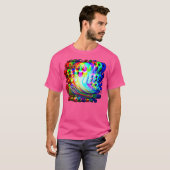 Ghost Trippy Vaporwave Halloween Techno Rave Edm M T-Shirt (Vorne ganz)