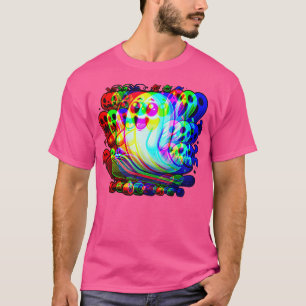 Ghost Trippy Vaporwave Halloween Techno Rave Edm M T-Shirt
