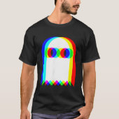 Ghost Trippy Vaporwave Halloween Techno Rave Edm M T-Shirt (Vorderseite)