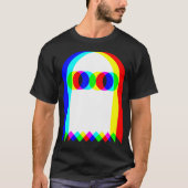 Ghost Trippy Vaporwave Halloween Techno Rave Edm T-Shirt (Vorderseite)
