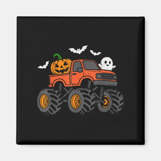 Ghost Truck Pumpkin Halloween Kostümjunge Magnet (Vorne)