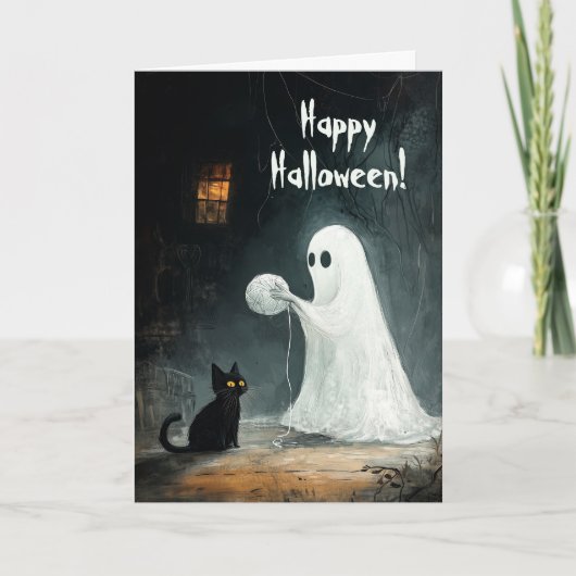 Ghost und Black Cat Play Dankeskarte (Vorderseite)
