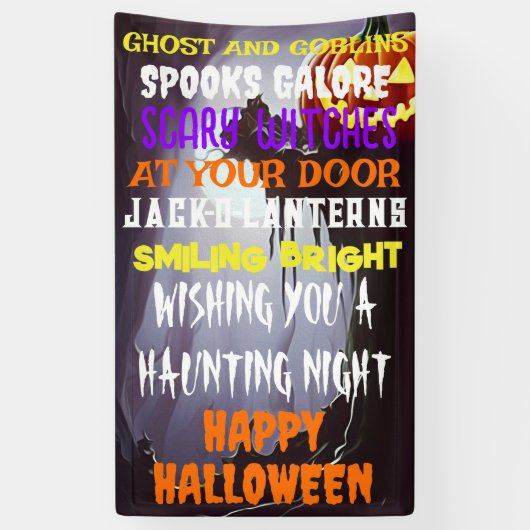 Ghost und Goblins spannende Nachtkurse Banner (Vertikal)