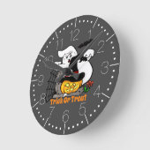 Ghost und Kürbis Halloween Runde Wanduhr (Winkel)