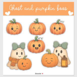 Ghost und Pumpkin Boos Sticker Sheet