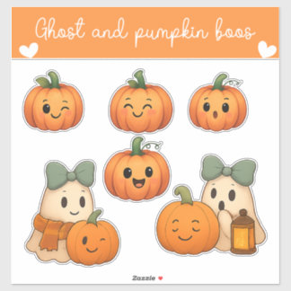 Ghost und Pumpkin Boos Sticker Sheet