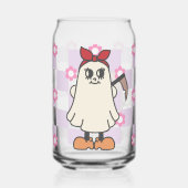 Ghost und Pumpkin Halloween Glas, Fall Geschenk Dosenglas (Vorderseite)