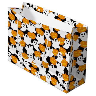 Ghost und Pumpkin Halloween-Muster Große Geschenktüte