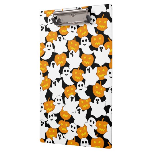 Ghost und Pumpkin Halloween-Muster Klemmbrett (Links)