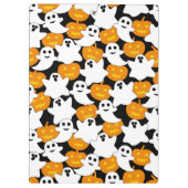 Ghost und Pumpkin Halloween-Muster Klemmbrett (Rückseite)