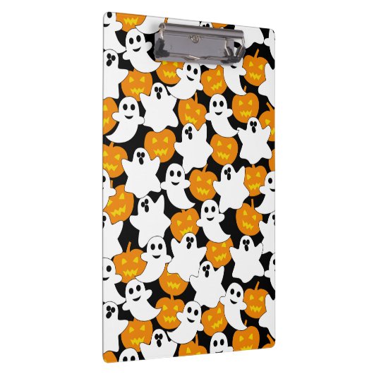 Ghost und Pumpkin Halloween-Muster Klemmbrett (Rechts)