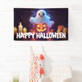 Ghost und Pumpkin Happy Halloween Banner (Insitu)