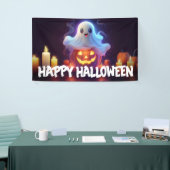 Ghost und Pumpkin Happy Halloween Banner (Messeveranstaltung)