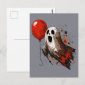 Ghost und Red Balloon Postkarte (Vorne/Hinten)