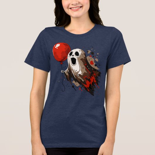 Ghost und Red Balloon Tri-Blend Shirt (Vorderseite)