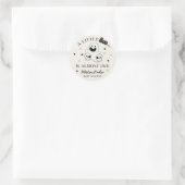 Ghost und Skulls Halloween Little Boo Baby Dusche Runder Aufkleber (Tasche)