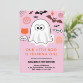 Ghost Unser kleines Bob wird eins Einladung (Stehend Vorderseite)