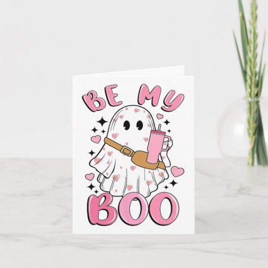 Ghost Valentine Be My Boo Karte (Vorderseite)