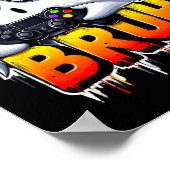 Ghost Video Game Bruh Halloween Gaming Controller Poster (Ecke)