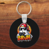 Ghost Video Game Bruh Halloween Gaming Controller Schlüsselanhänger (Vorderseite)